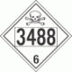 UN 3488 - Poison or Toxic Class 6.1 Placards