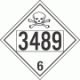 UN 3489 - Poison or Toxic Class 6.1 Placards