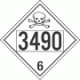 UN 3490 - Poison or Toxic Class 6.1 Placards