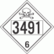 UN 3491 - Poison or Toxic Class 6.1 Placards