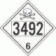 UN 3492 - Poison or Toxic Class 6.1 Placards