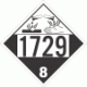 UN 1729 - Corrosive Class 8 Placards