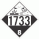 UN 1733 - Corrosive Class 8 Placards