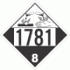 UN 1781 - Corrosive Class 8 Placards