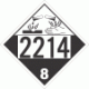 UN 2214 - Corrosive Class 8 Placards