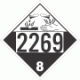 UN 2269 - Corrosive Class 8 Placards