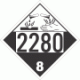 UN 2280 - Corrosive Class 8 Placards