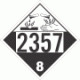 UN 2357 - Corrosive Class 8 Placards