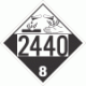 UN 2440 - Corrosive Class 8 Placards