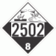 UN 2502 - Corrosive Class 8 Placards