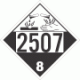 UN 2507 - Corrosive Class 8 Placards