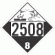 UN 2508 - Corrosive Class 8 Placards