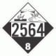 UN 2564 - Corrosive Class 8 Placards