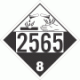 UN 2565 - Corrosive Class 8 Placards