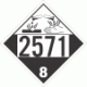 UN 2571 - Corrosive Class 8 Placards