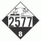 UN 2577 - Corrosive Class 8 Placards