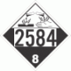 UN 2584 - Corrosive Class 8 Placards