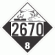 UN 2670 - Corrosive Class 8 Placards