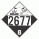 UN 2677 - Corrosive Class 8 Placards