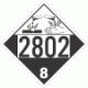 UN 2802 - Corrosive Class 8 Placards