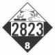 UN 2823 - Corrosive Class 8 Placards