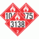 DOT Pre-Numbered Flammable Gas Class 2.1 Placards