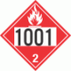 UN 1001 - Flammable Gas Class 2.1 Placards