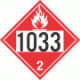 UN 1033 - Flammable Gas Class 2.1 Placards