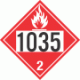 UN 1035 - Flammable Gas Class 2.1 Placards