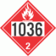 UN 1036 - Flammable Gas Class 2.1 Placards