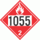 UN 1055 - Flammable Gas Class 2.1 Placards