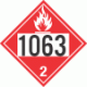 UN 1063 - Flammable Gas Class 2.1 Placards