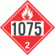 UN 1075 - Flammable Gas Class 2.1 Placards