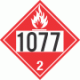 UN 1077 - Flammable Gas Class 2.1 Placards