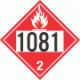 UN 1081 - Flammable Gas Class 2.1 Placards