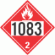 UN 1083 - Flammable Gas Class 2.1 Placards