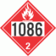 UN 1086 - Flammable Gas Class 2.1 Placards