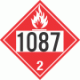 UN 1087 - Flammable Gas Class 2.1 Placards