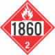 UN 1860 - Flammable Gas Class 2.1 Placards