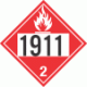 UN 1911 - Flammable Gas Class 2.1 Placards