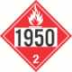 UN 1950 - Flammable Gas Class 2.1 Placards