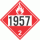 UN 1957 - Flammable Gas Class 2.1 Placards