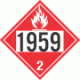 UN 1959 - Flammable Gas Class 2.1 Placards