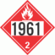 UN 1961 - Flammable Gas Class 2.1 Placards