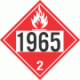 UN 1965 - Flammable Gas Class 2.1 Placards