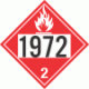 UN 1972 - Flammable Gas Class 2.1 Placards