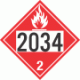 UN 2034 - Flammable Gas Class 2.1 Placards