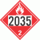 UN 2035 - Flammable Gas Class 2.1 Placards