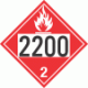 UN 2200 - Flammable Gas Class 2.1 Placards