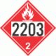 UN 2203 - Flammable Gas Class 2.1 Placards